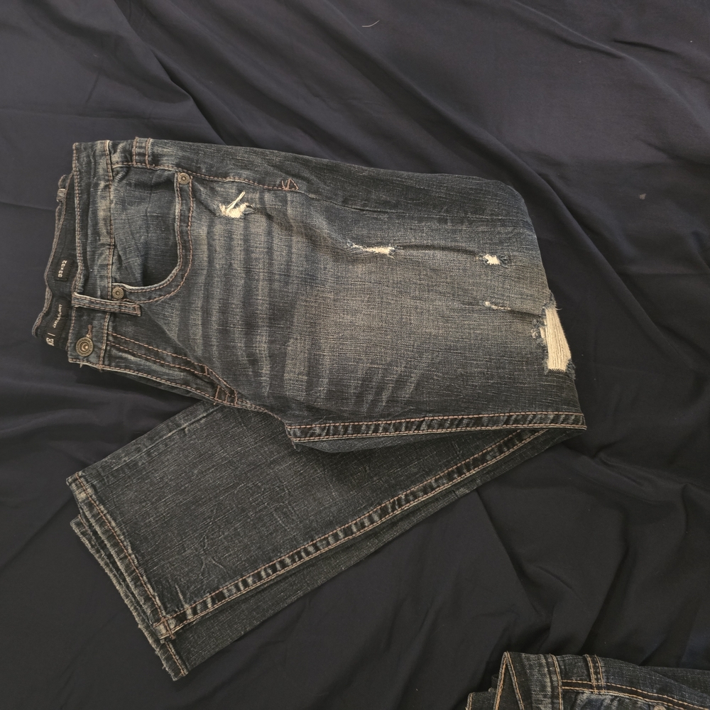 BKE Men's Bootcut Jeans - Distressed Blue